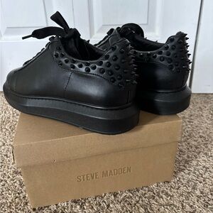 Steve Madden Black Studded Sneakers